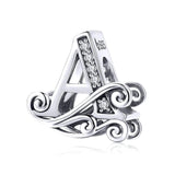 Charm Anhänger Buchstabe A bis Z Sterling Silber Kristall - FALKENKOENIG SCHMUCK & Piercing Online Shop