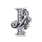 Charm Anhänger Buchstabe A bis Z Sterling Silber Kristall - FALKENKOENIG SCHMUCK & Piercing Online Shop