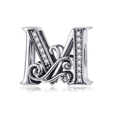 Charm Anhänger Buchstabe A bis Z Sterling Silber Kristall - FALKENKOENIG SCHMUCK & Piercing Online Shop