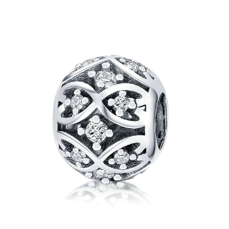 Charm Anhänger Kristall Kugel Sterling Silber - FALKENKOENIG SCHMUCK & Piercing Online Shop