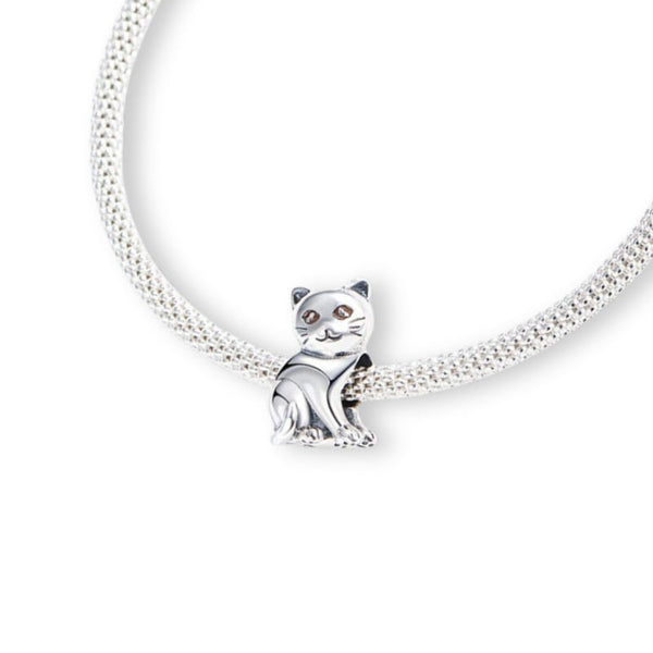 Katzen Charm Anhänger Sterling Silber - FALKENKOENIG SCHMUCK & Piercing Online Shop