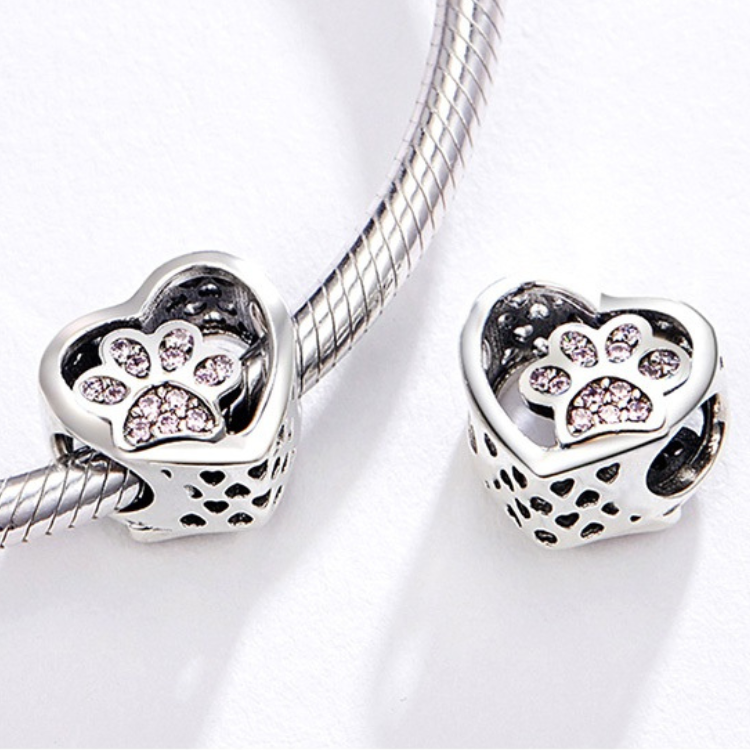 Charm Anhänger Pfote Sterling Silber - FALKENKOENIG SCHMUCK & Piercing Online Shop