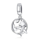 Charm Anhänger Welt Entdecker Sterling Silber - FALKENKOENIG SCHMUCK & Piercing Online Shop