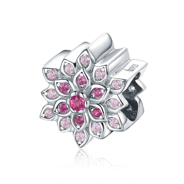 Lotusblume Charm Anhänger Sterling Silber - FALKENKOENIG SCHMUCK & Piercing Online Shop