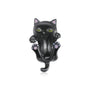 Verspielte schwarze Katze als Charm – baumelnd am Armband, humorvoll & liebevoll gestaltet, ideal für Katzenfans.