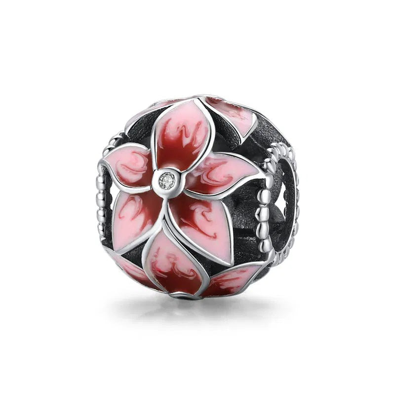 Charm Anhänger Blühende Blume Sterling Silber - FALKENKOENIG SCHMUCK & Piercing Online Shop