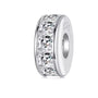 Kristall Stopper Charm aus 925er Silber – funktionaler Schmuckanhänger mit funkelnden Kristallen für Stil, Halt und Eleganz am Armband.