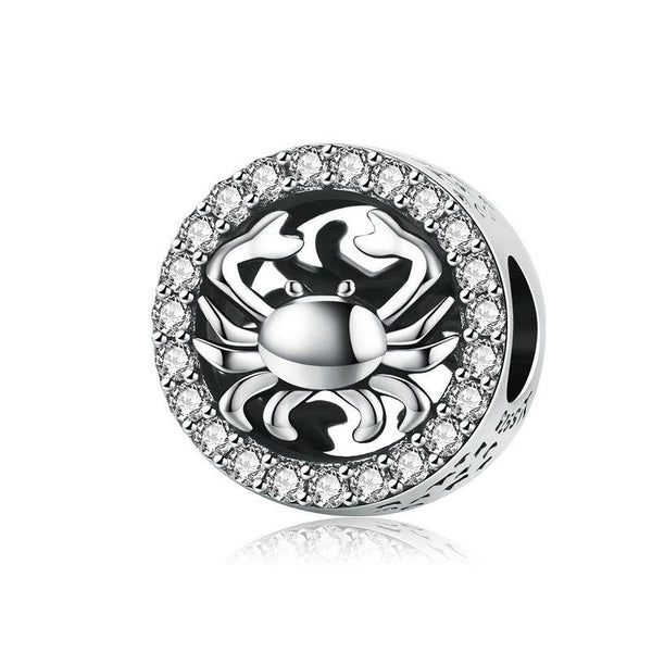 Charm Anhänger Krebs Sterling Silber Kristall - FALKENKOENIG SCHMUCK & Piercing Online Shop