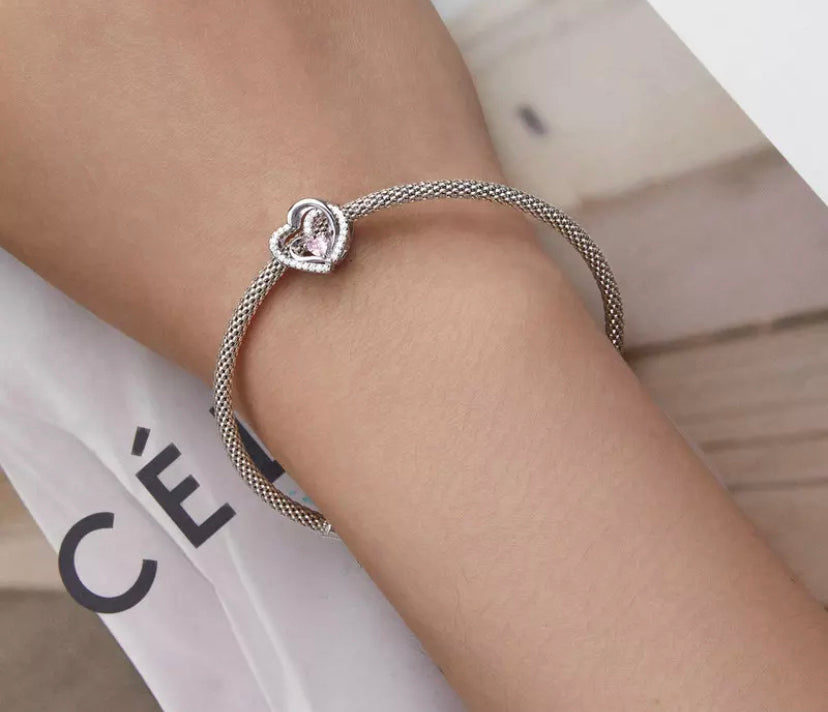 Charm Anhänger Doppel Herz Sterling Silber - FALKENKOENIG SCHMUCK & Piercing Online Shop