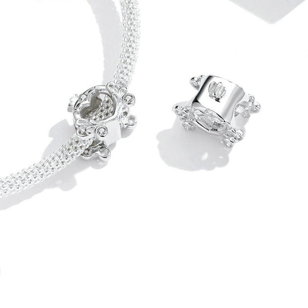 Charm Anhänger Kutsche Sterling Silber Kristall - FALKENKOENIG SCHMUCK & Piercing Online Shop