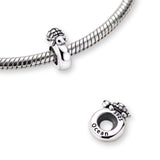 Schildkröten Stopper Charm aus 925er Silber – maritimer Glücksbringer für Ozeanliebhaber, Strandträumer & Reiselustige.