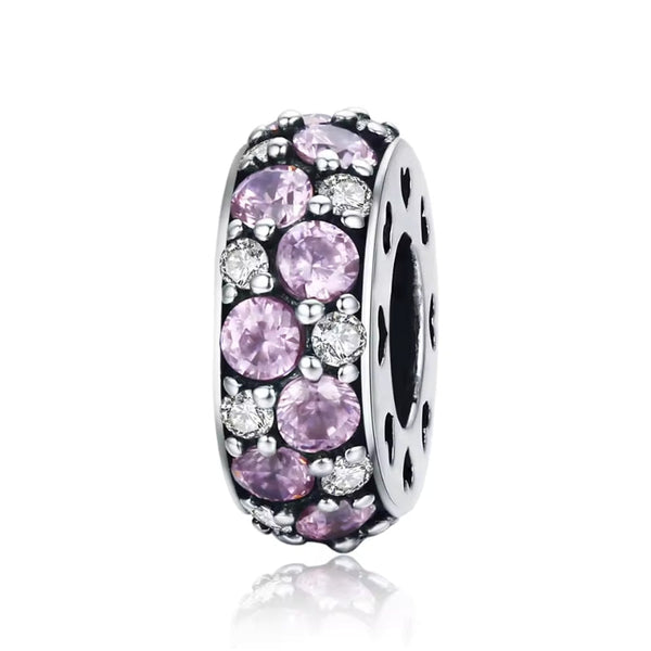 Herzlich Charm aus 925er Silber mit rosa Kristallen und vielen Herzmotiven – romantisches Schmuckstück für Liebe, Zärtlichkeit und feminine Eleganz.