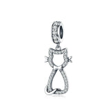 Charm Anhänger Katze Sterling Silber - FALKENKOENIG SCHMUCK & Piercing Online Shop