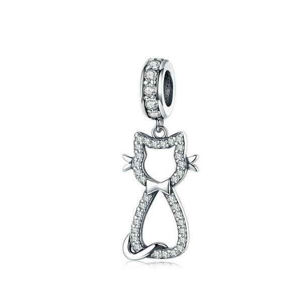 Charm Anhänger Katze Sterling Silber - FALKENKOENIG SCHMUCK & Piercing Online Shop