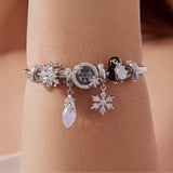 Charm Anhänger Schneeflocke Sterling Silber Kristall - FALKENKOENIG SCHMUCK & Piercing Online Shop