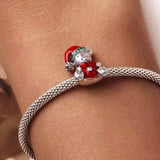 Charms Weihnachts Bärchen mit Mütze und Herz Sterling Silber - FALKENKOENIG SCHMUCK & Piercing Online Shop