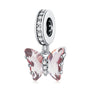 Charms Anhänger Schmetterling Rosa Sterling Silber - FALKENKOENIG SCHMUCK & Piercing Online Shop