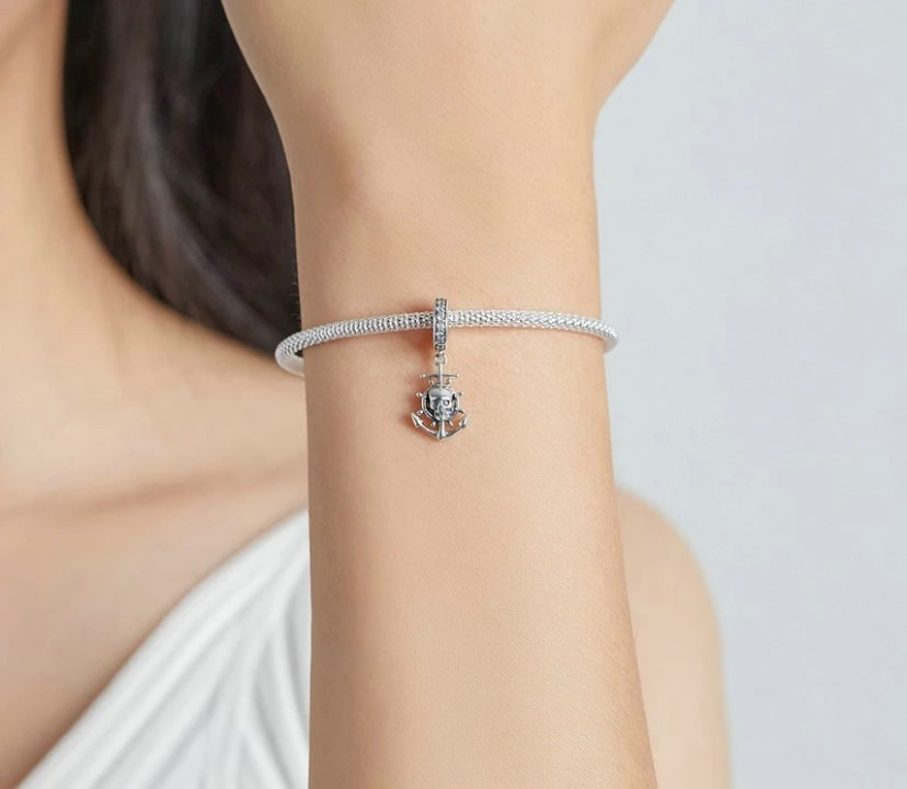 Charm Anhänger Pirat Sterling Silber - FALKENKOENIG SCHMUCK & Piercing Online Shop