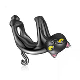 Verspielte schwarze Katze als Charm – baumelnd am Armband, humorvoll & liebevoll gestaltet, ideal für Katzenfans.