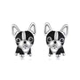 Ohrstecker Hund Bulldog Sterling Silber - FALKENKOENIG SCHMUCK & Piercing Online Shop
