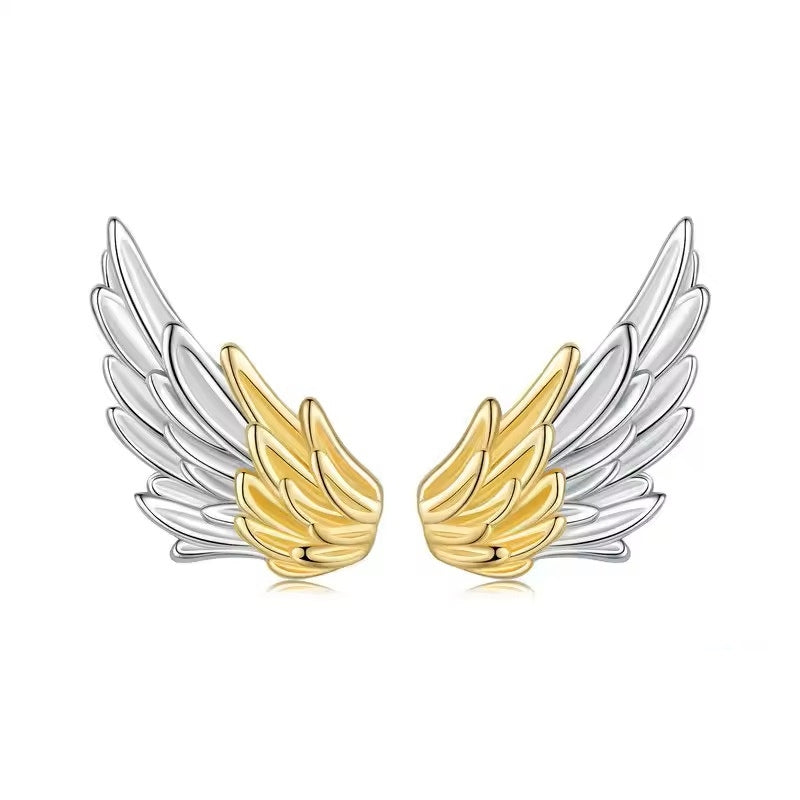 Engelsflügel Ohrstecker aus 925er Silber – filigranes Symbol für Schutz & Hoffnung. Perfekt als Geschenk & zeitloser Schmuck für jeden Tag. ✨👼