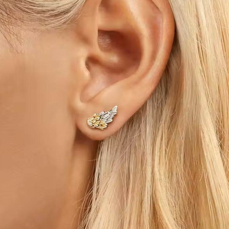 Engelsflügel Ohrstecker aus 925er Silber – filigranes Symbol für Schutz & Hoffnung. Perfekt als Geschenk & zeitloser Schmuck für jeden Tag. ✨👼