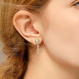 Moissanite Ohrringe aus vergoldetem 925er Silber – nachhaltige Alternative zum Diamanten, brillant geschliffen & luxuriös.