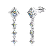 Moissanite Ohrstecker aus 925er Silber – nachhaltige Alternative zum Diamanten, brillant geschliffen, zeitlos elegant.