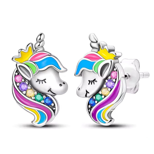 Ohrstecker Einhorn Sterling Silber - FALKENKOENIG SCHMUCK & Piercing Online Shop