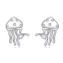 Glitzernde Quallen Ohrstecker aus 925er Sterlingsilber mit Kristallen – stilvoller Meeres-Schmuck für elegante Ocean-Lovers