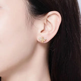 Filigrane Bienen Ohrstecker mit funkelnden Kristallen – eleganter Naturschmuck für Naturliebhaber & Trendsetter. 🐝✨