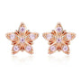 Ohrstecker Blume Roségold Kristall - FALKENKOENIG SCHMUCK & Piercing Online Shop