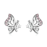 Herzen Ohrstecker aus 925er Silber – besetzt mit vielen Kristallen, romantischer Schmuck für Damen, elegant & funkelnd.