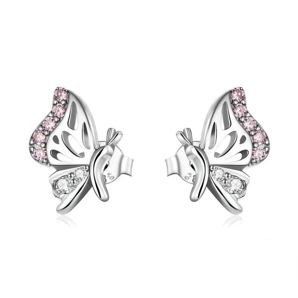 Herzen Ohrstecker aus 925er Silber – besetzt mit vielen Kristallen, romantischer Schmuck für Damen, elegant & funkelnd.