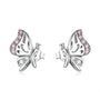 Herzen Ohrstecker aus 925er Silber – besetzt mit vielen Kristallen, romantischer Schmuck für Damen, elegant & funkelnd.