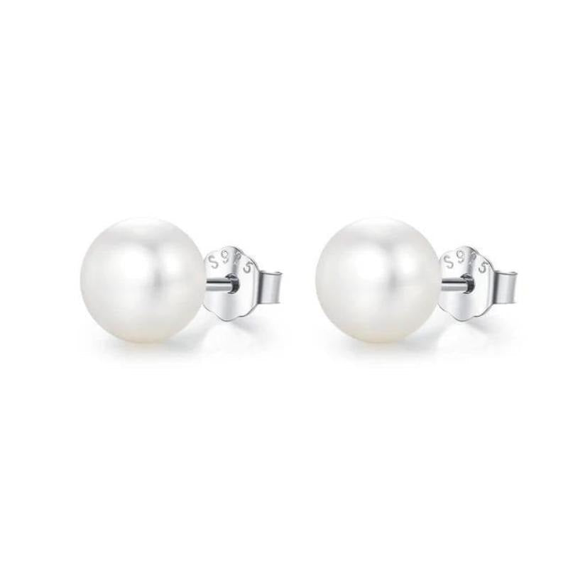Perlen Ohrstecker 925er Silber - FALKENKOENIG SCHMUCK & Piercing Online Shop