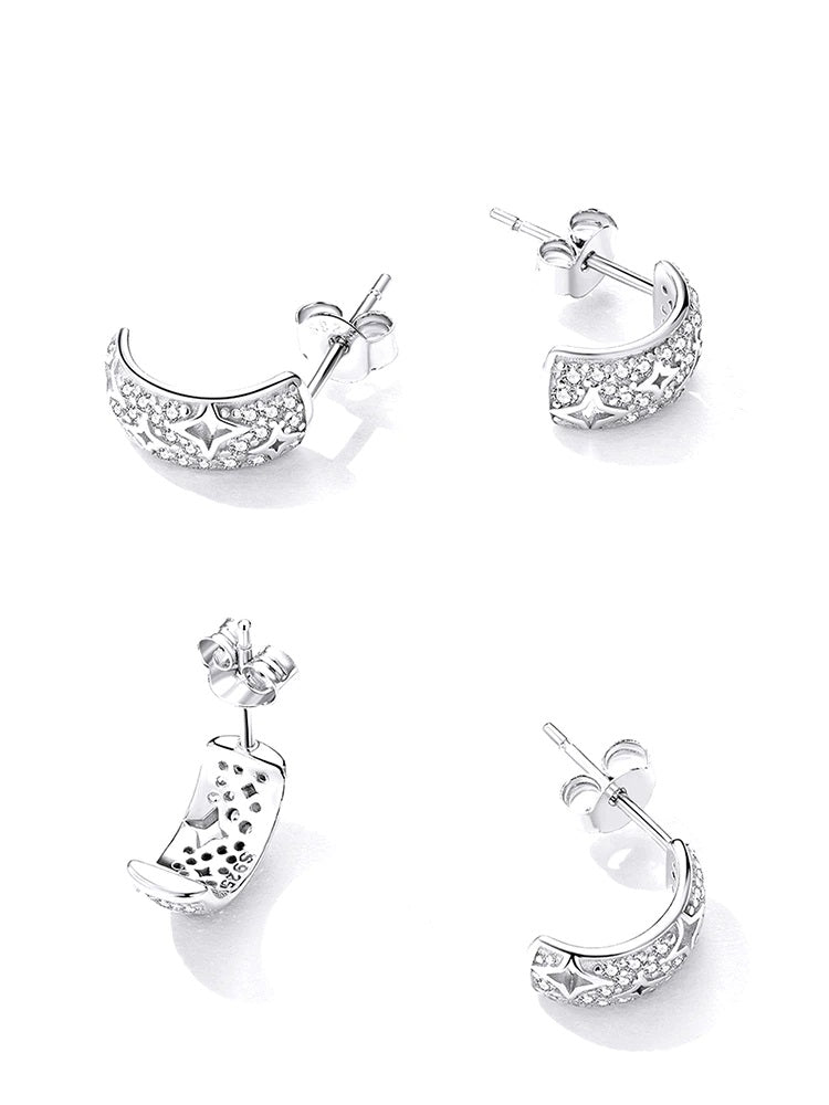 Ohrringe Magic Sterling Silber Kristall - FALKENKOENIG SCHMUCK & Piercing Online Shop