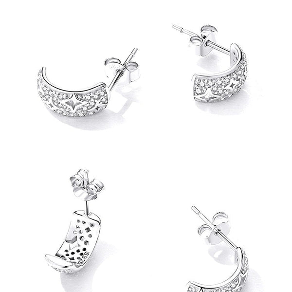Ohrringe Magic Sterling Silber Kristall - FALKENKOENIG SCHMUCK & Piercing Online Shop