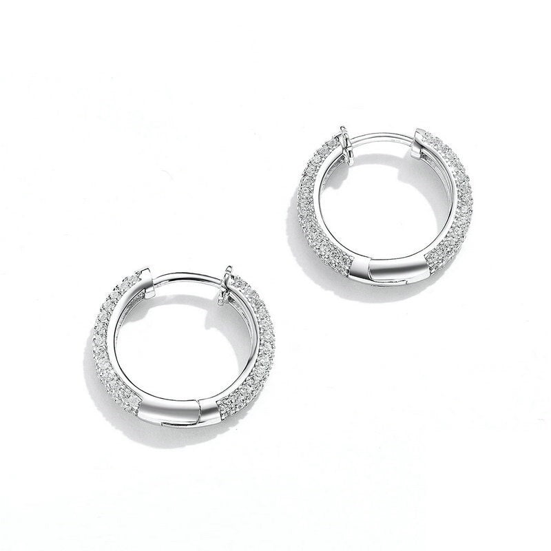 Ohrringe Creolen Sterling Silber Kristall - FALKENKOENIG SCHMUCK & Piercing Online Shop