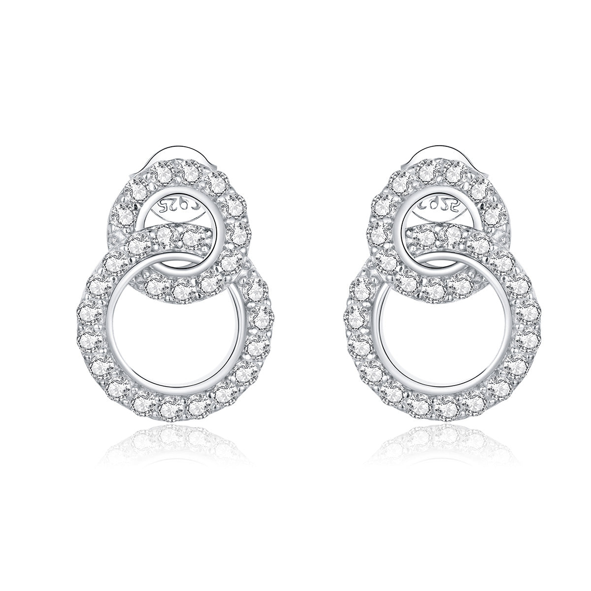Ohrstecker Loop Kristall Sterling Silber - FALKENKOENIG SCHMUCK & Piercing Online Shop