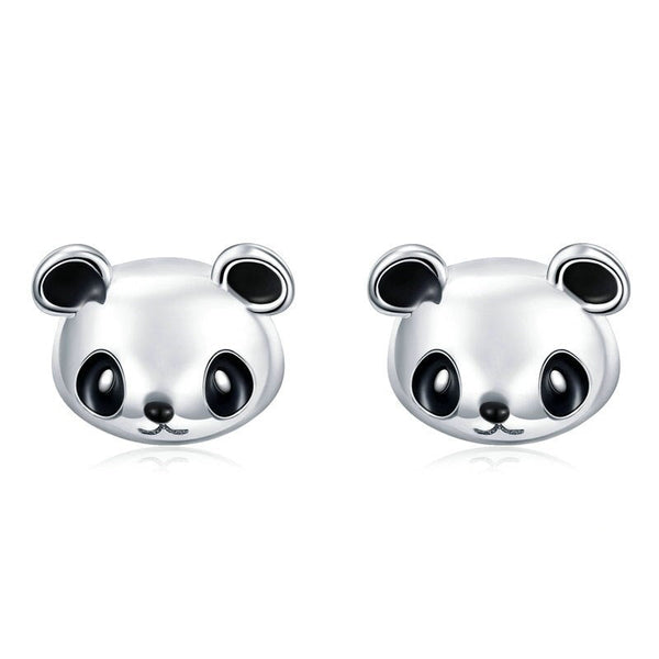 Ohrstecker Panda Bären Sterling Silber - FALKENKOENIG SCHMUCK & Piercing Online Shop