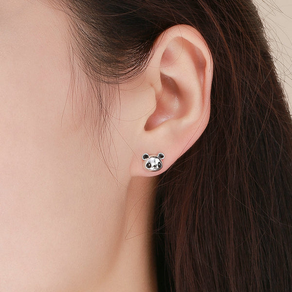 Ohrstecker Panda Bären Sterling Silber - FALKENKOENIG SCHMUCK & Piercing Online Shop