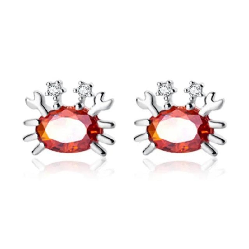 Krebs Kinder Ohrstecker – 925er Silber - FALKENKOENIG SCHMUCK & Piercing Online Shop