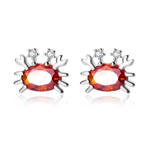 Krebs Kinder Ohrstecker – 925er Silber - FALKENKOENIG SCHMUCK & Piercing Online Shop