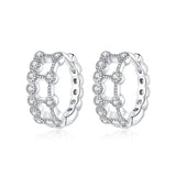 Ohrringe Loop Sterling Silber Kristall - FALKENKOENIG SCHMUCK & Piercing Online Shop