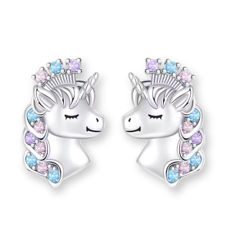 Prinzessin Einhorn Ohrstecker Sterling Silber - FALKENKOENIG SCHMUCK & Piercing Online Shop