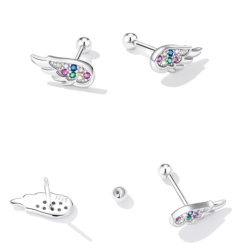 Ohrstecker Engelsflügel Sterling Silber - FALKENKOENIG SCHMUCK & Piercing Online Shop