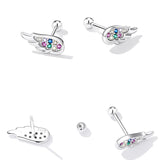 Ohrstecker Engelsflügel Sterling Silber - FALKENKOENIG SCHMUCK & Piercing Online Shop
