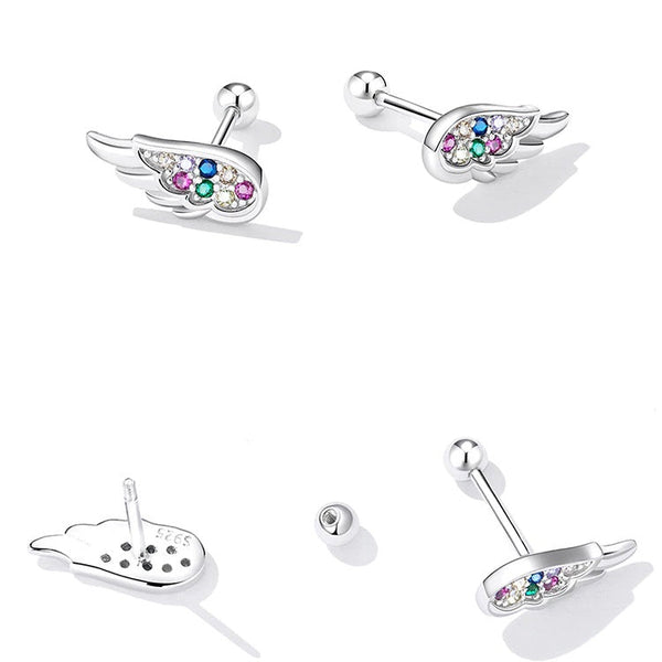 Ohrstecker Engelsflügel Sterling Silber - FALKENKOENIG SCHMUCK & Piercing Online Shop