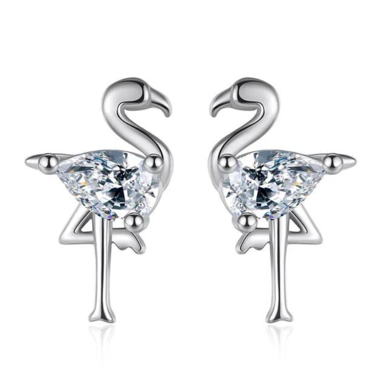 Flamingo Ohrstecker 925er Silber - FALKENKOENIG SCHMUCK & Piercing Online Shop 